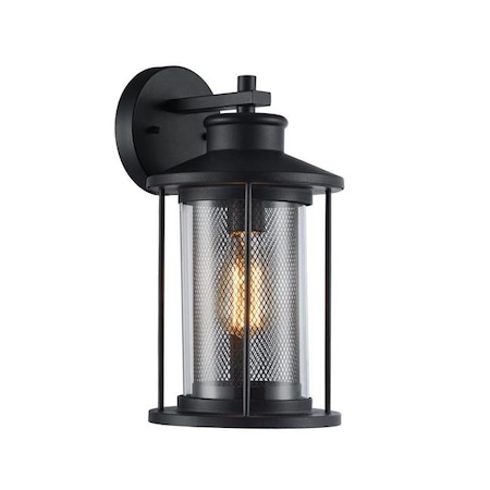 Chloe Lighting Chloe Lighting CH22071BK14-OD1 14 in. Tall Crichton Transitional 1 Light Textured Black Outdoor Wall Sconce CH22071BK14-OD1